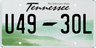 TN license plate U4930L