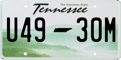 TN license plate U4930M