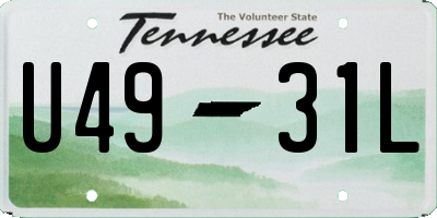 TN license plate U4931L
