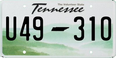TN license plate U4931O