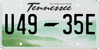 TN license plate U4935E