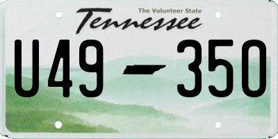 TN license plate U4935O