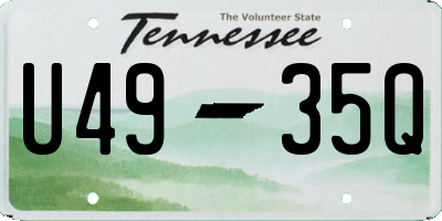 TN license plate U4935Q