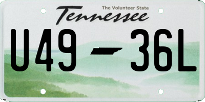 TN license plate U4936L