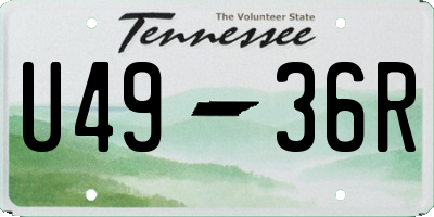 TN license plate U4936R