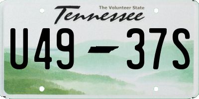 TN license plate U4937S