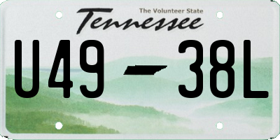 TN license plate U4938L