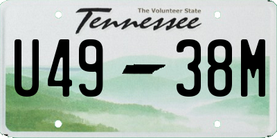 TN license plate U4938M