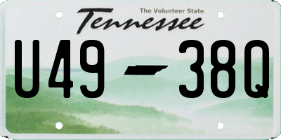 TN license plate U4938Q