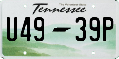 TN license plate U4939P