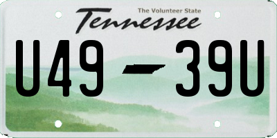 TN license plate U4939U