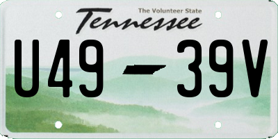 TN license plate U4939V