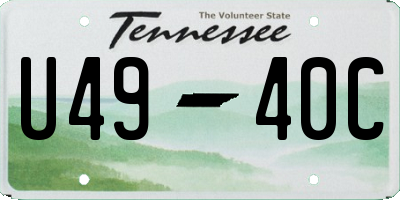 TN license plate U4940C