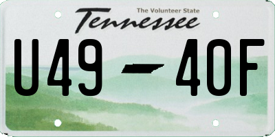 TN license plate U4940F