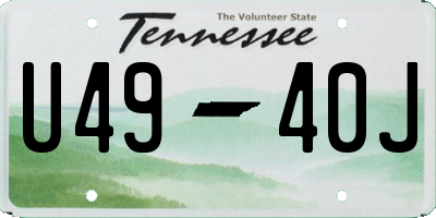 TN license plate U4940J