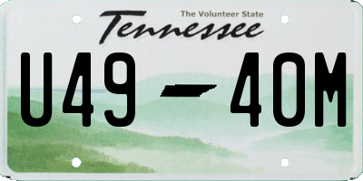 TN license plate U4940M