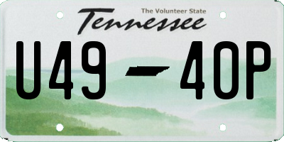 TN license plate U4940P