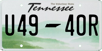 TN license plate U4940R