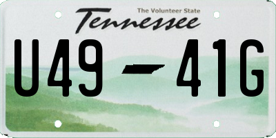 TN license plate U4941G