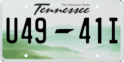 TN license plate U4941I