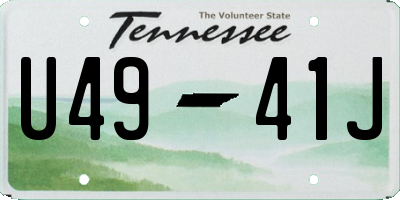 TN license plate U4941J