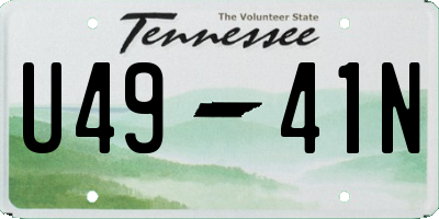 TN license plate U4941N