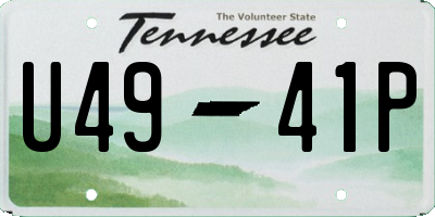 TN license plate U4941P