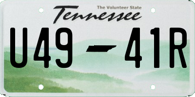 TN license plate U4941R