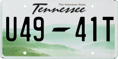 TN license plate U4941T