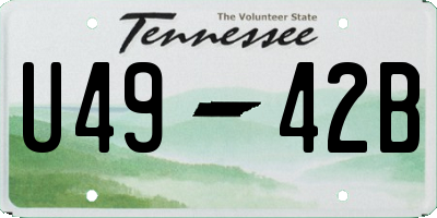 TN license plate U4942B