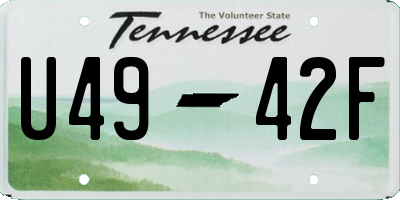 TN license plate U4942F