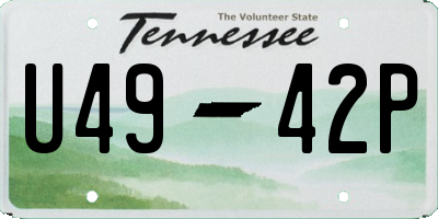 TN license plate U4942P