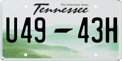 TN license plate U4943H