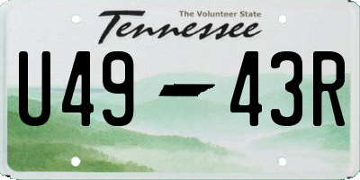 TN license plate U4943R