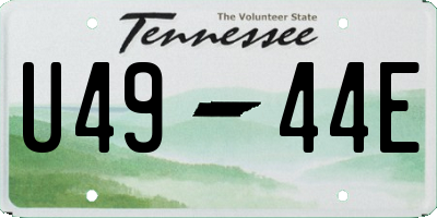 TN license plate U4944E