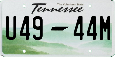 TN license plate U4944M