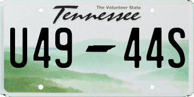 TN license plate U4944S