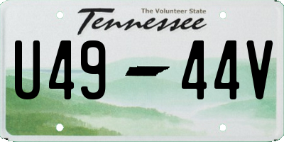TN license plate U4944V