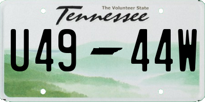 TN license plate U4944W