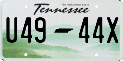 TN license plate U4944X