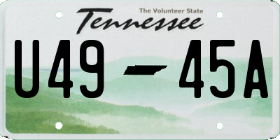TN license plate U4945A