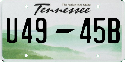 TN license plate U4945B