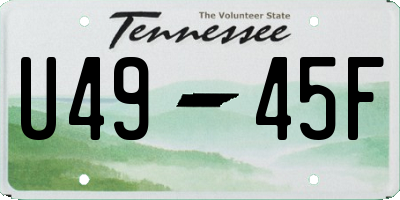TN license plate U4945F