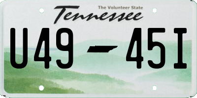 TN license plate U4945I