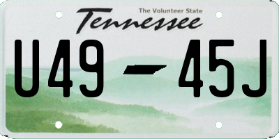 TN license plate U4945J