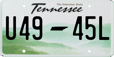 TN license plate U4945L