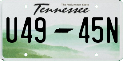 TN license plate U4945N