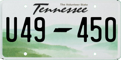 TN license plate U4945O