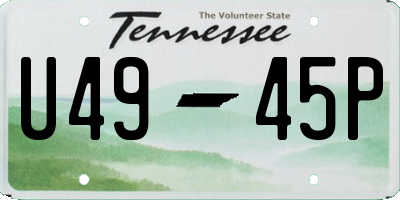 TN license plate U4945P