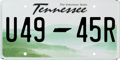 TN license plate U4945R